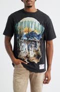 MEMORY LANE Running Wolves Crystal Embellished Graphic T-Shirt