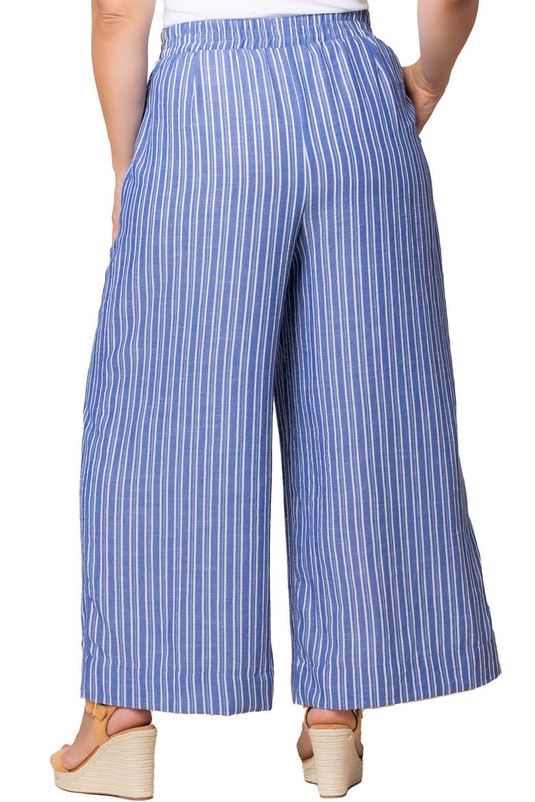 Eva Wide Leg Palazzo Pants, Alternate, color, BLUE STRIPE