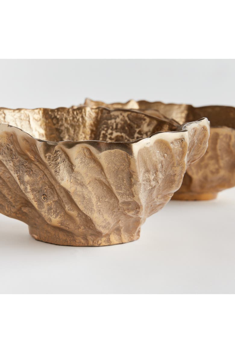 Ostra Decorative Bowls Set of 2, Alternate, color, Gold