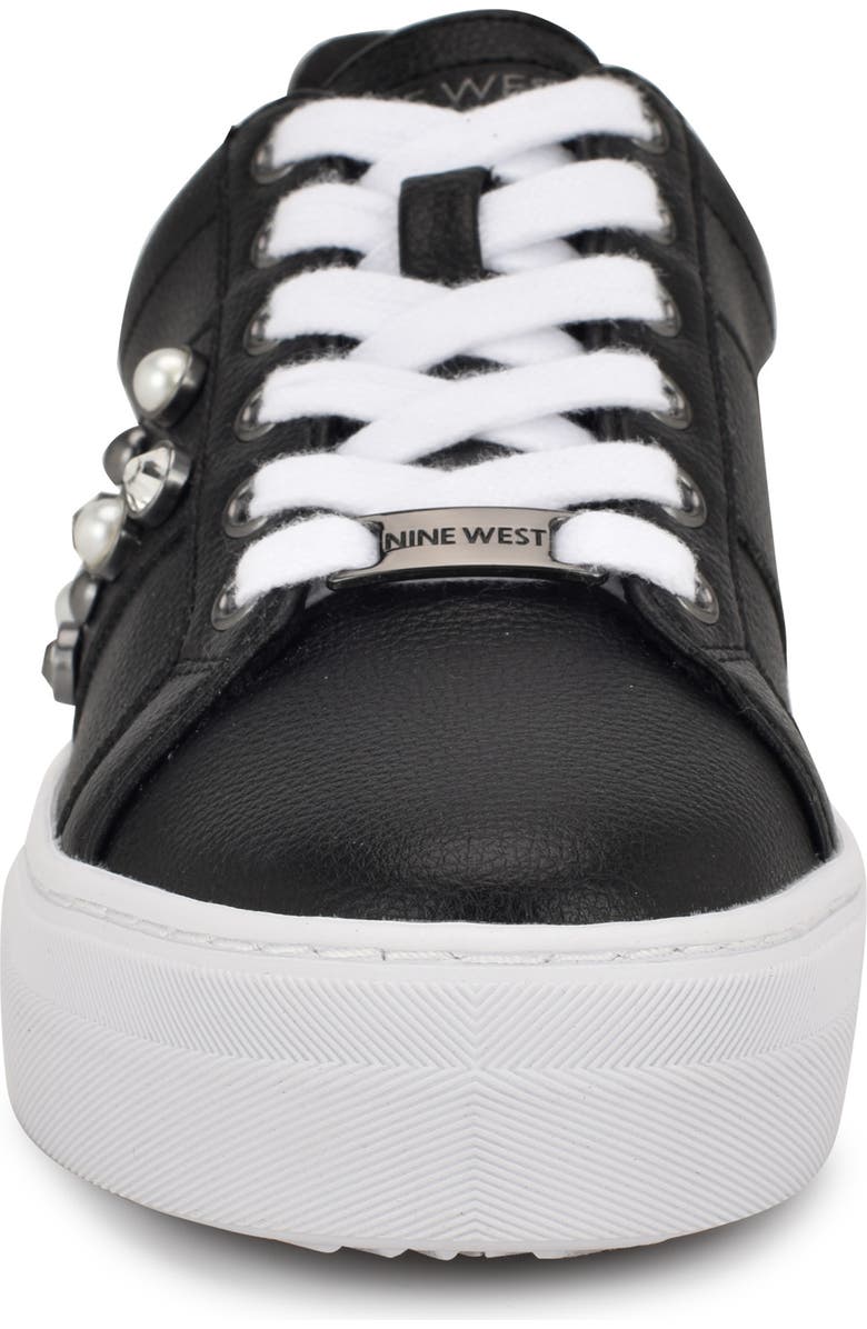 Nine West Gripes Platform Sneaker, Alternate, color, Black/ Pewter