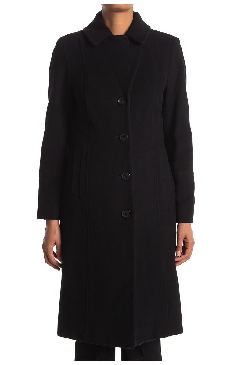 Anne Klein Slant Side Seam Coat, Alternate, color, 