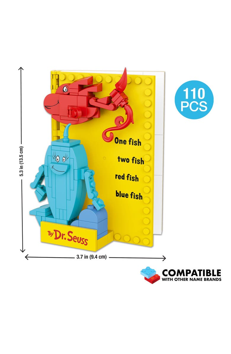 Brickcraft Dr. Seuss One Fish Two Fish Book Building Set, Alternate, color, Red
