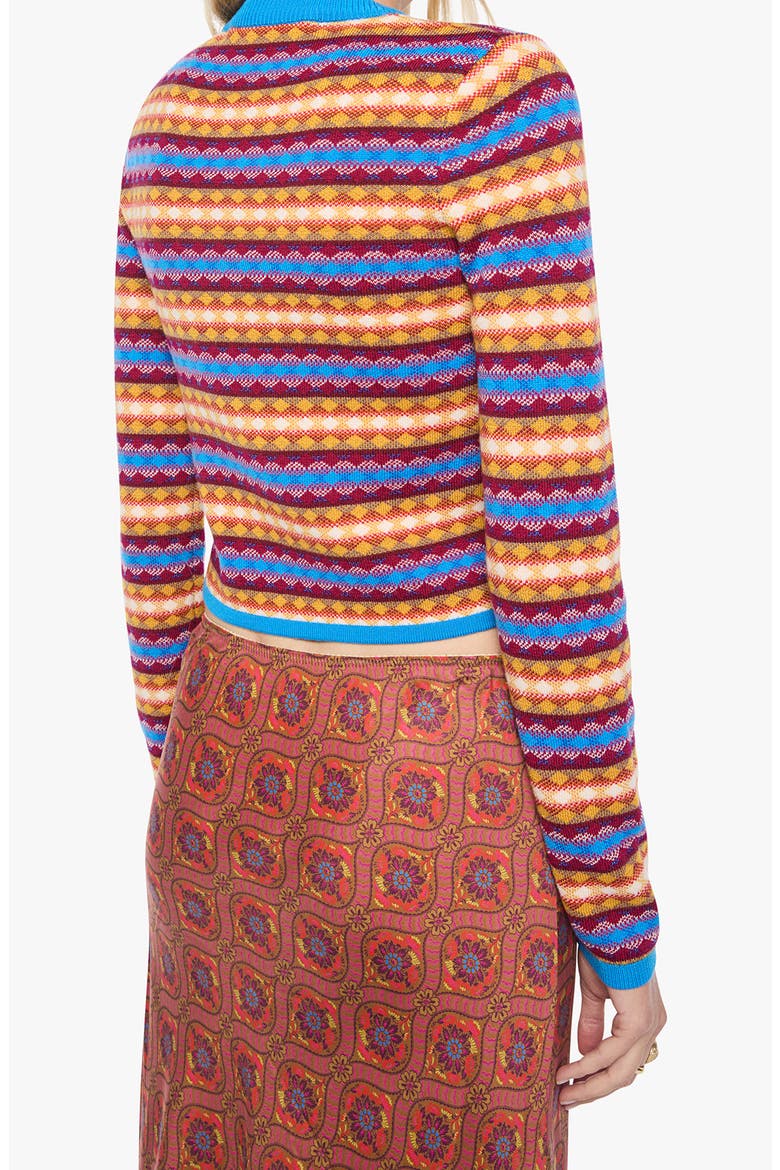 The Lil' Cardigan, Alternate, color, RUSSET ORANGE BLUE BEESWAX
