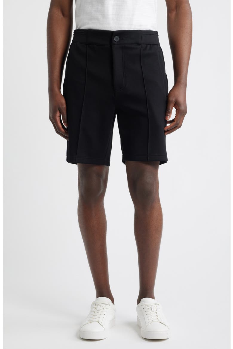 Soft Touch Pintuck Shorts, Main, color, BLACK