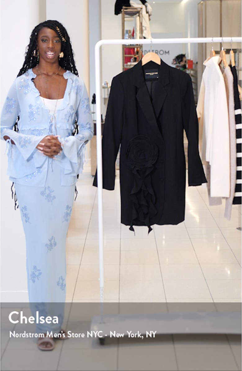 Parnell Rosette Long Sleeve Blazer Dress, sales video thumbnail