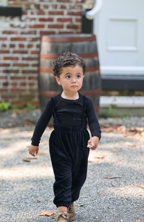 Maniere Manière Kids' Essentials Corduroy Overalls In Black