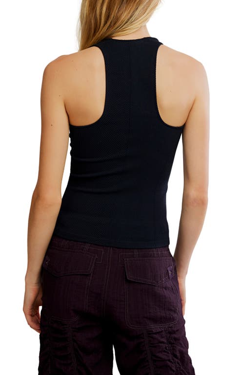Free People Sleek Plunge Tank Top In Black