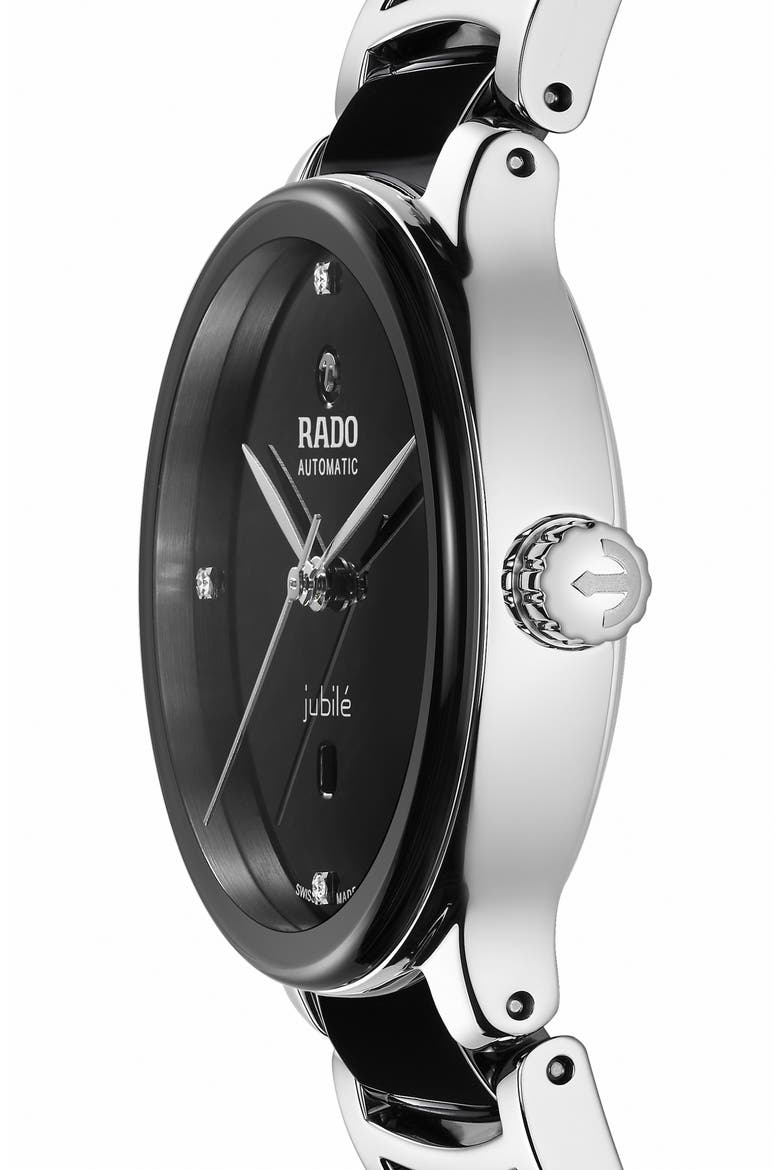 Centrix Diamond Bracelet Watch, 30.5mm, Alternate, color, BLACK
