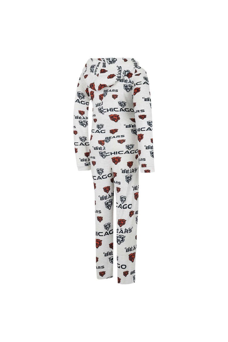 Women's Concepts Sport  Cream Chicago Bears Docket Hoodie Full-Zip Union Suit, Alternate, color, Cream