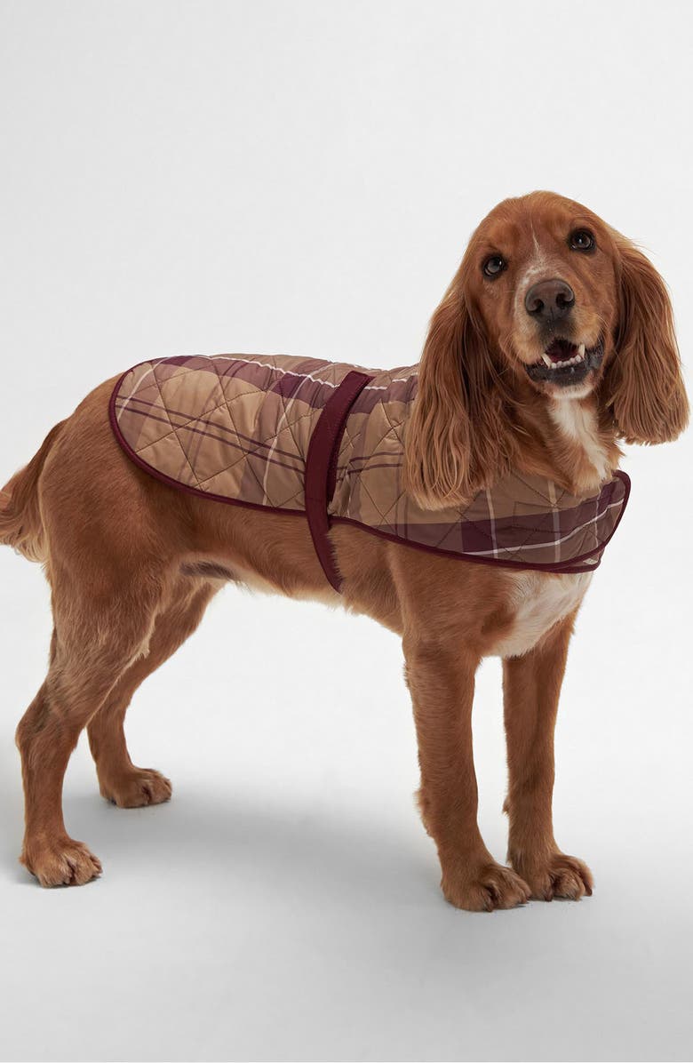 Barbour Quilted Tartan Dog Coat, Alternate, color,