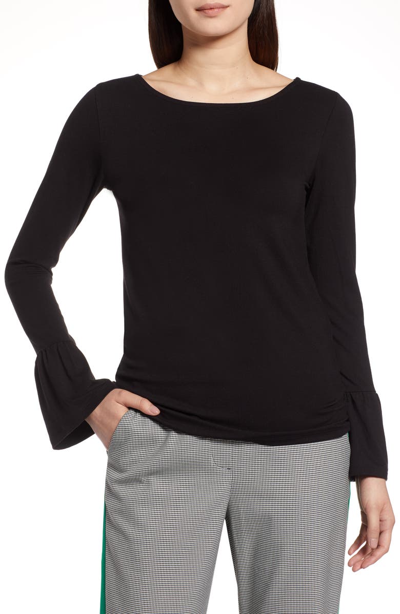 Halogen<sup>®</sup> Bell Sleeve Knit Top, Main, color,