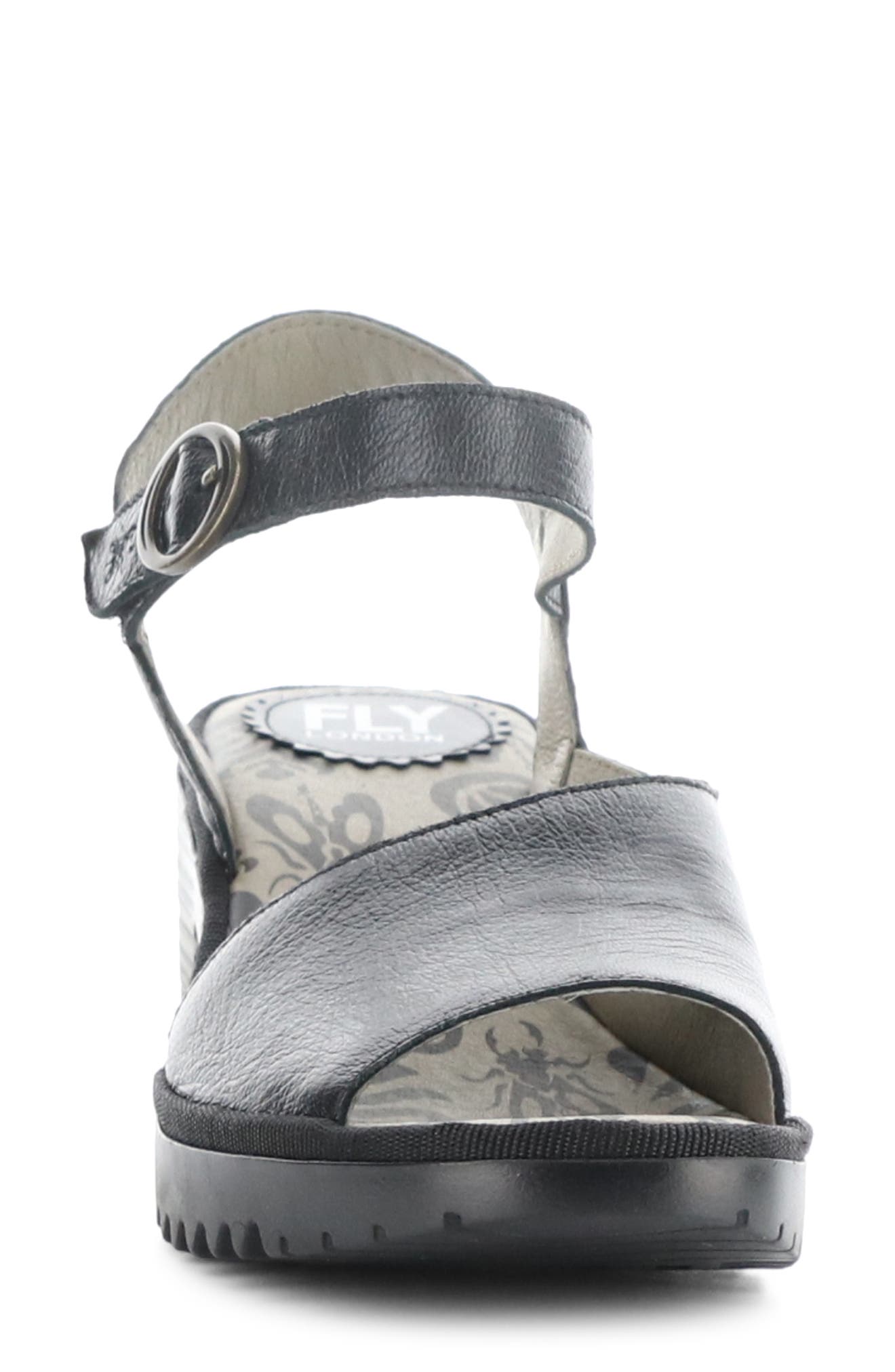 Fly London Wely Block Heel Asymmetric Sandal, Alternate, color, 