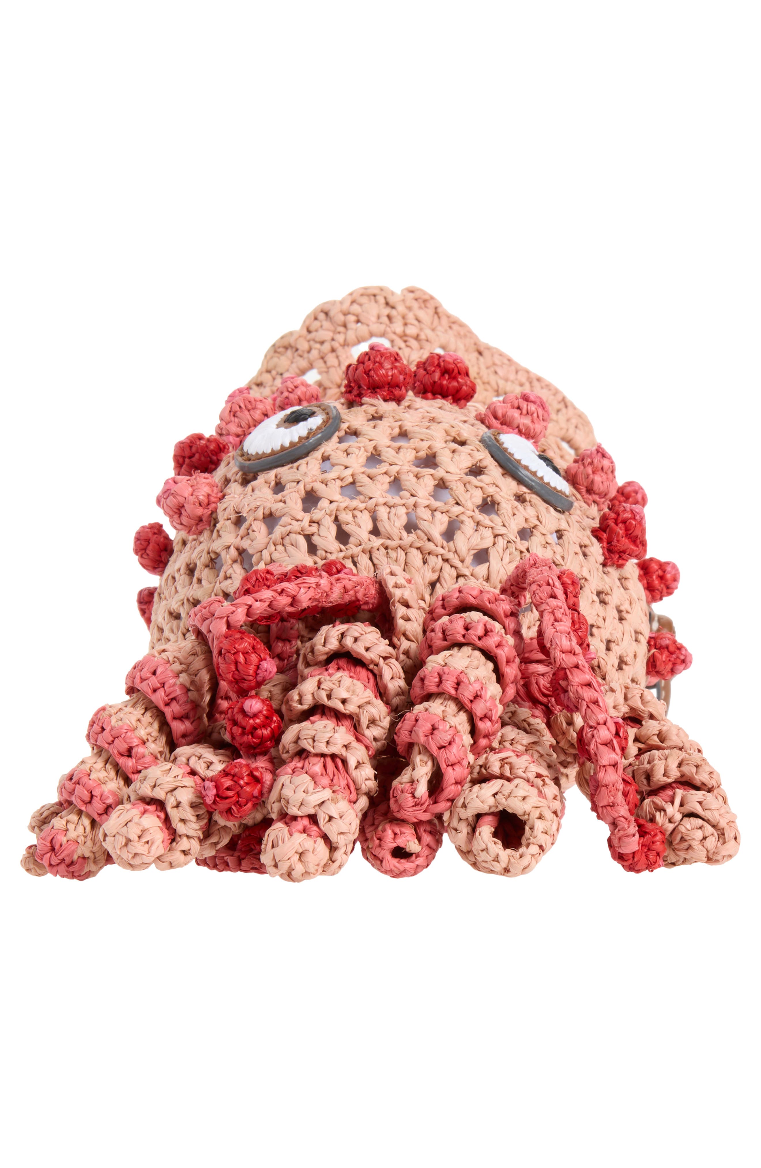 Crochet Raffia Squid Crossbody Bag, Alternate, color, NATURAL