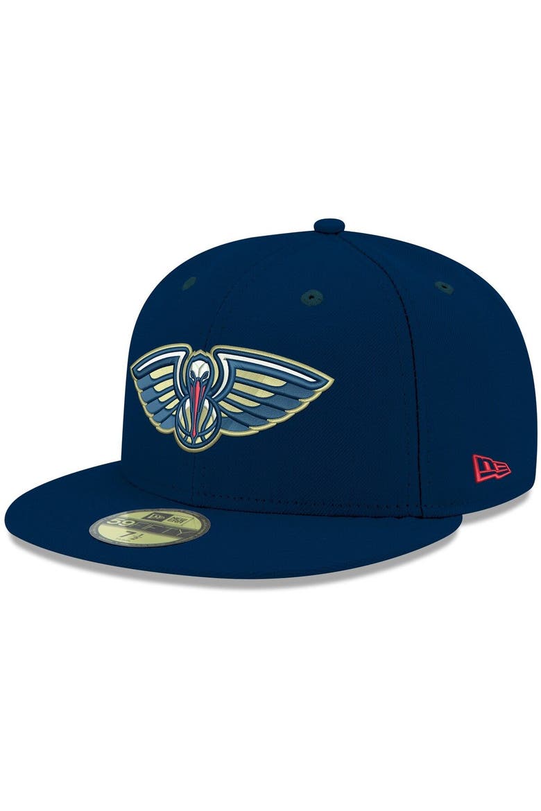 Men's New Era Navy New Orleans Pelicans Official Team Color 59FIFTY Fitted Hat, Alternate, color, NAVY