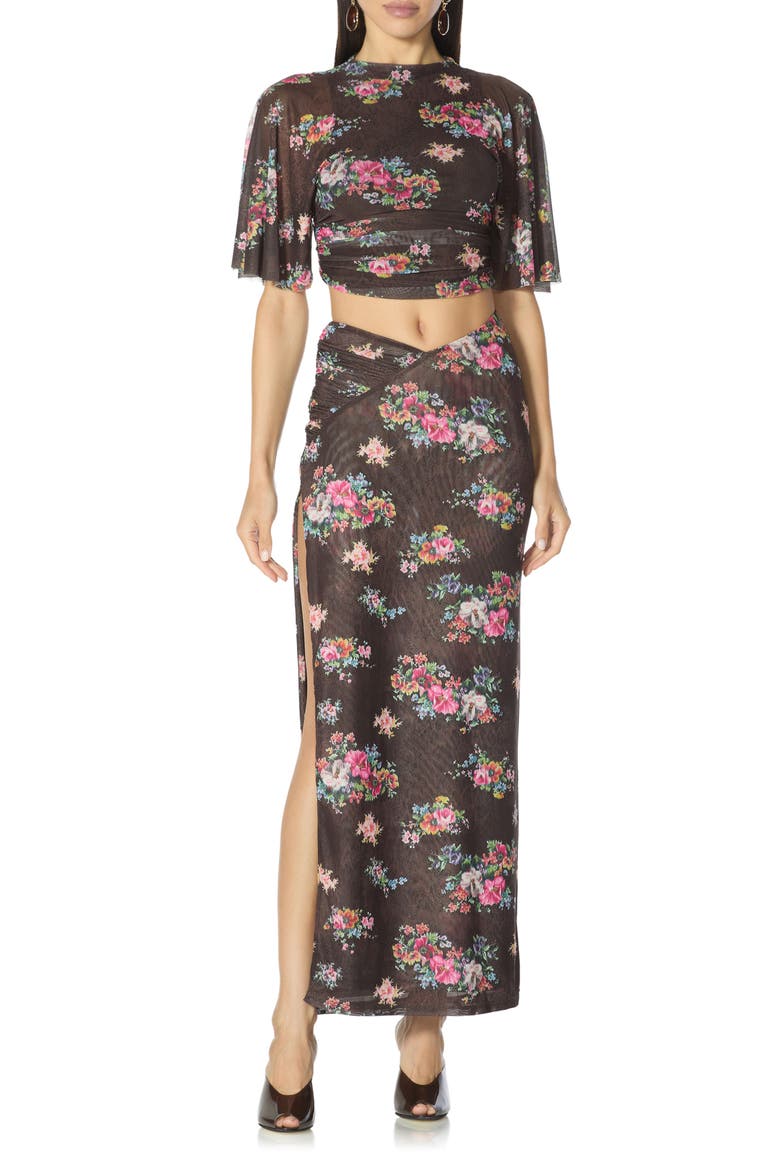 Laconia Maxi Skirt, Alternate, color, JAVA SNAKE FLORAL