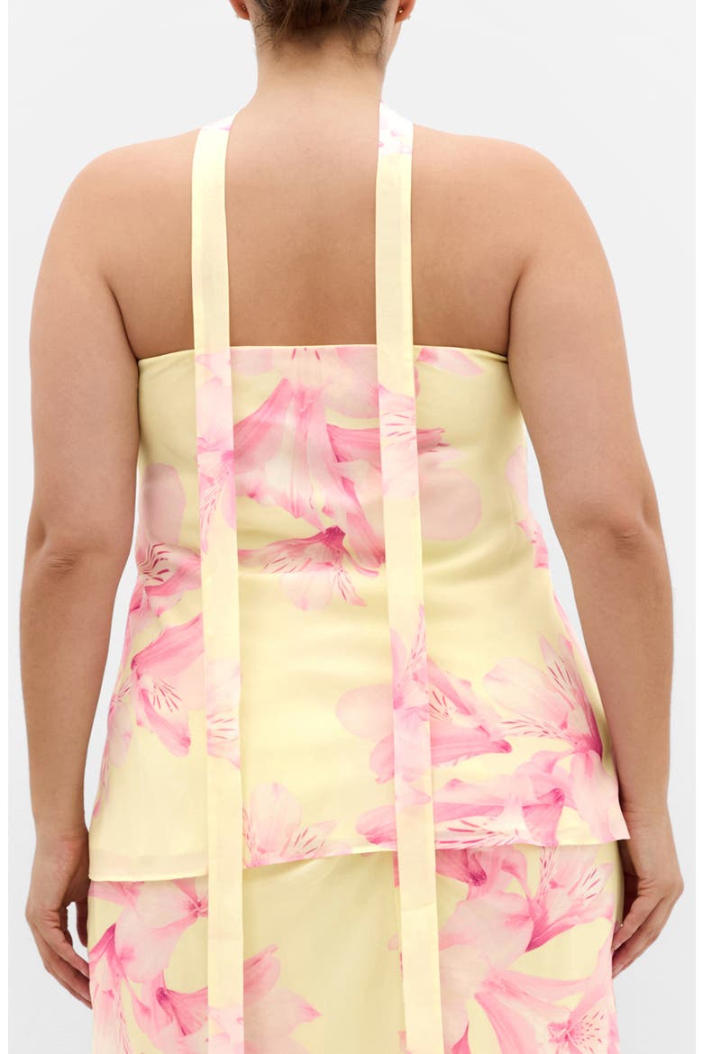 Soiree Floral Print Strapless Top & Scarf, Alternate, color, SOIREE LILY