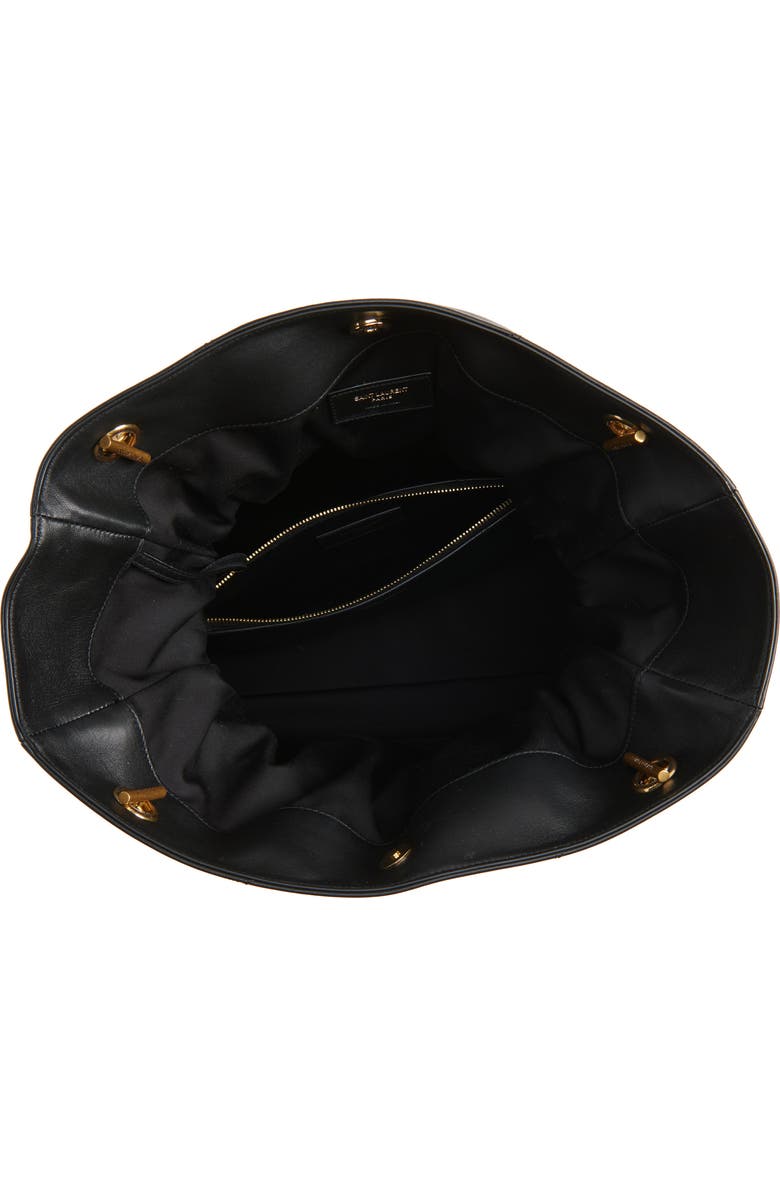 Saint Laurent Jamie 4.3 Patchwork Leather Shopper, Alternate, color, Noir