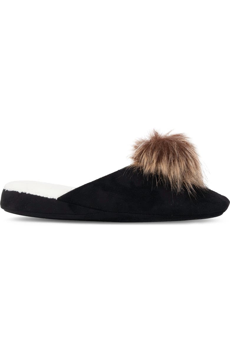 patricia green Pretty Pouf Slipper, Alternate, color, Black/ Tan