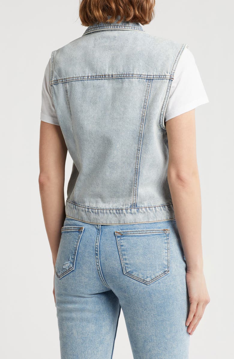 Vigoss Bling Denim Trucker Vest, Alternate, color,