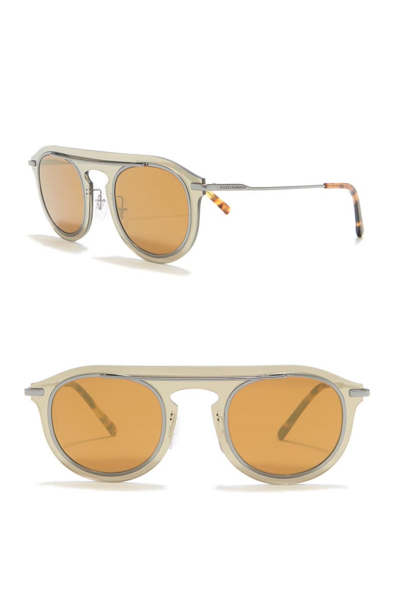 Dolce&Gabbana 48mm Round Sunglasses, Alternate, color,