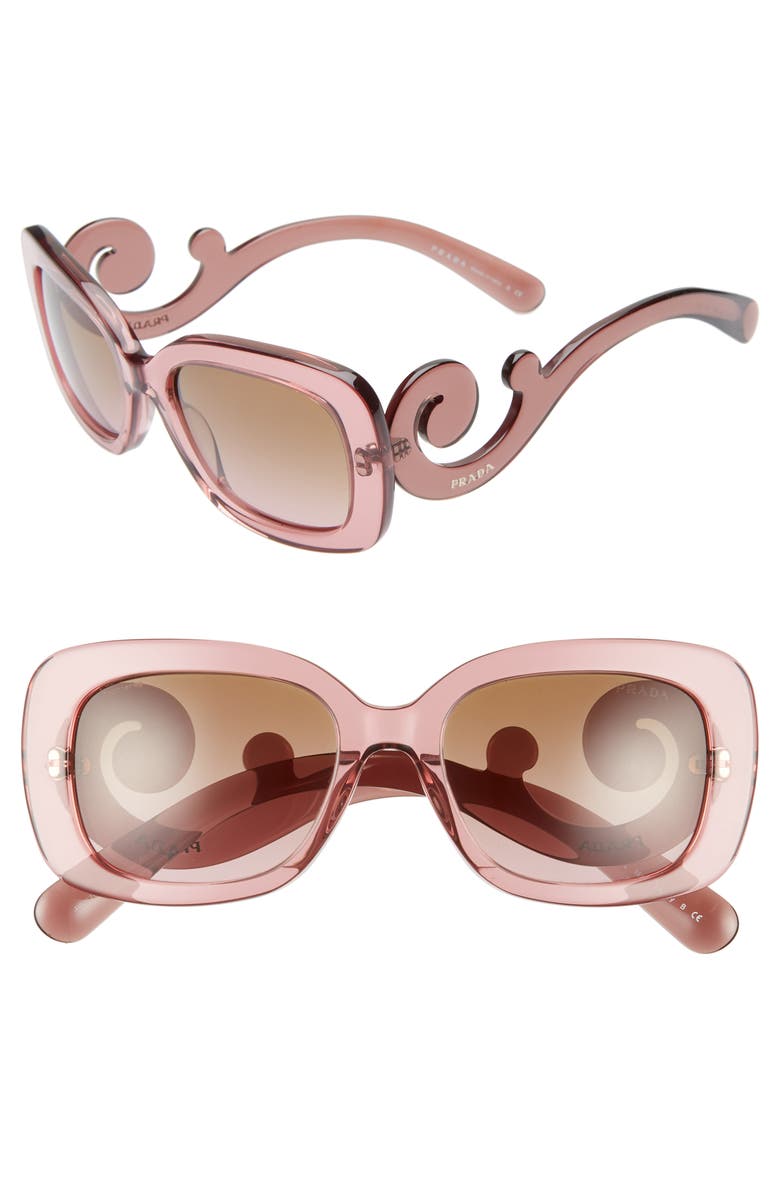 Prada 'Baroque' 54mm Sunglasses, Main, color, 