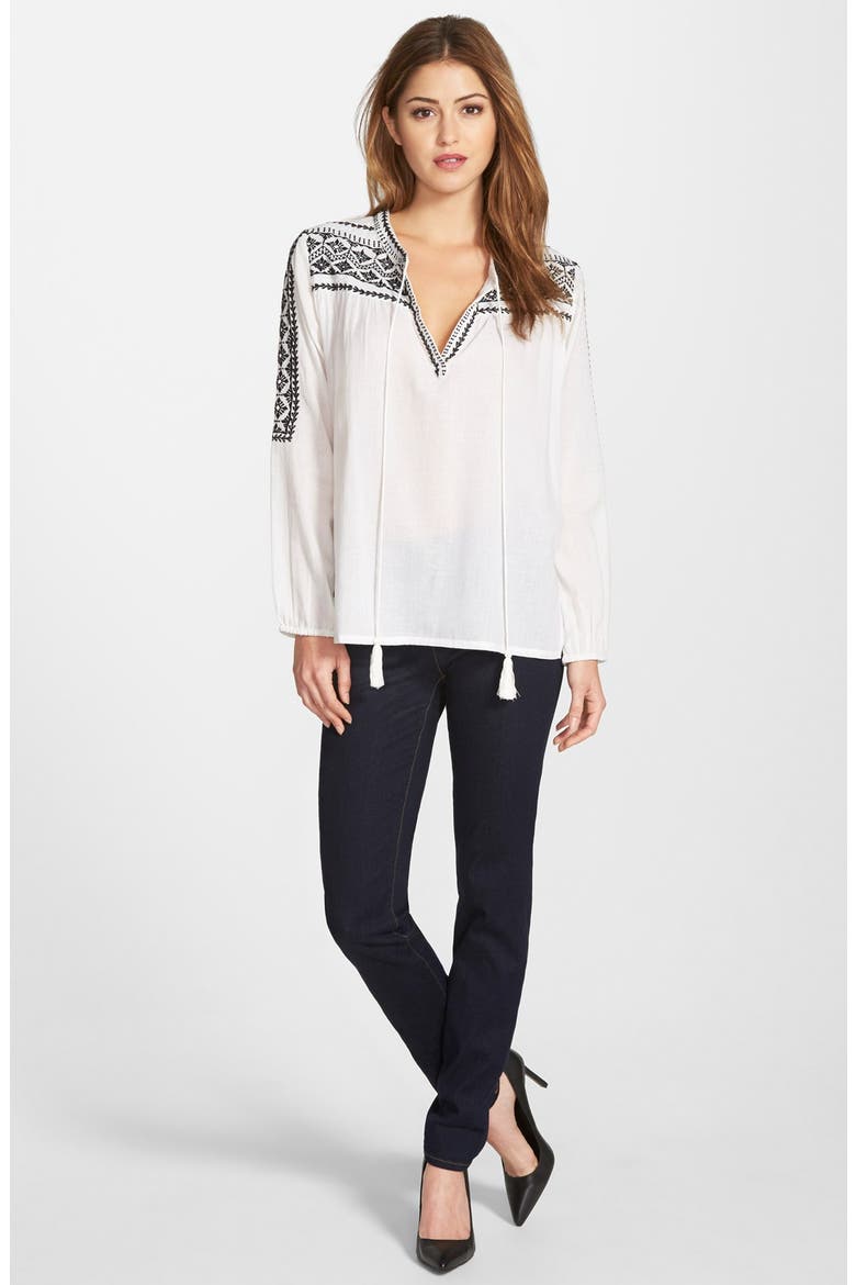 Five-Pocket Stretch Skinny Jeans, Alternate, color, MIDNITE DENIM