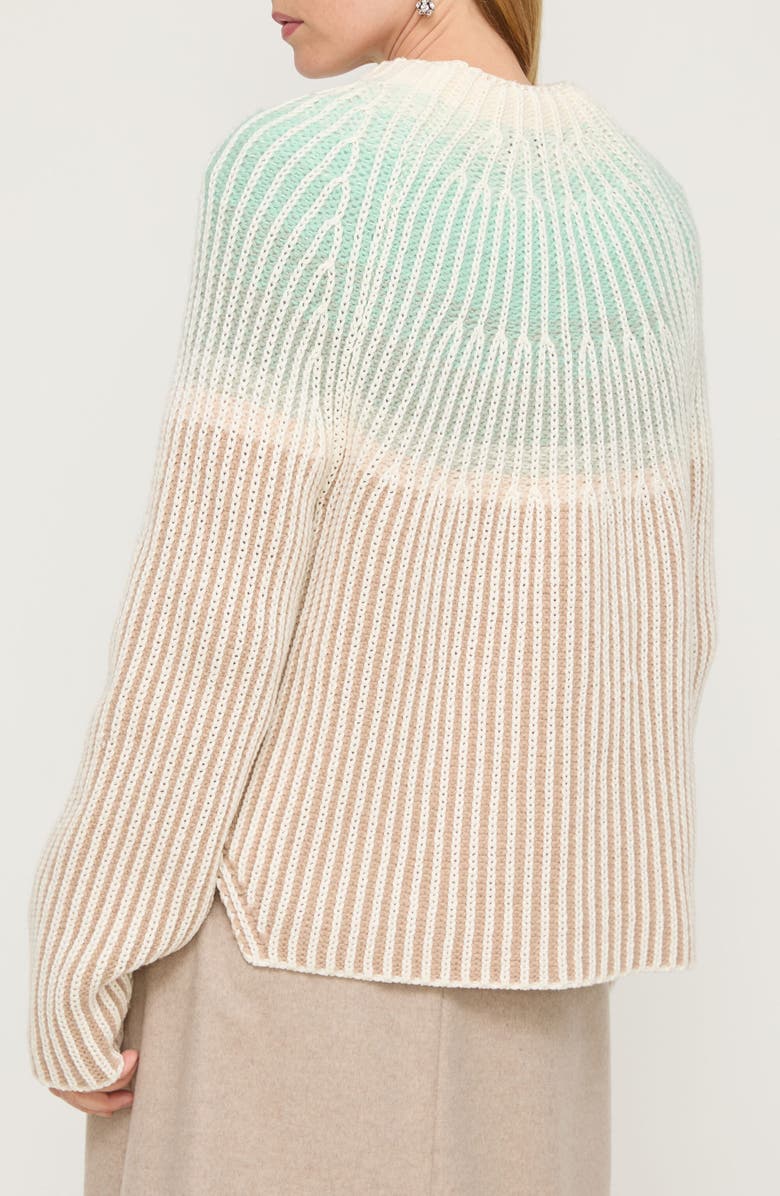 Lafayette 148 New York Rib Fair Isle Cotton, Wool & Cashmere Sweater, Alternate, color, Dune Multi