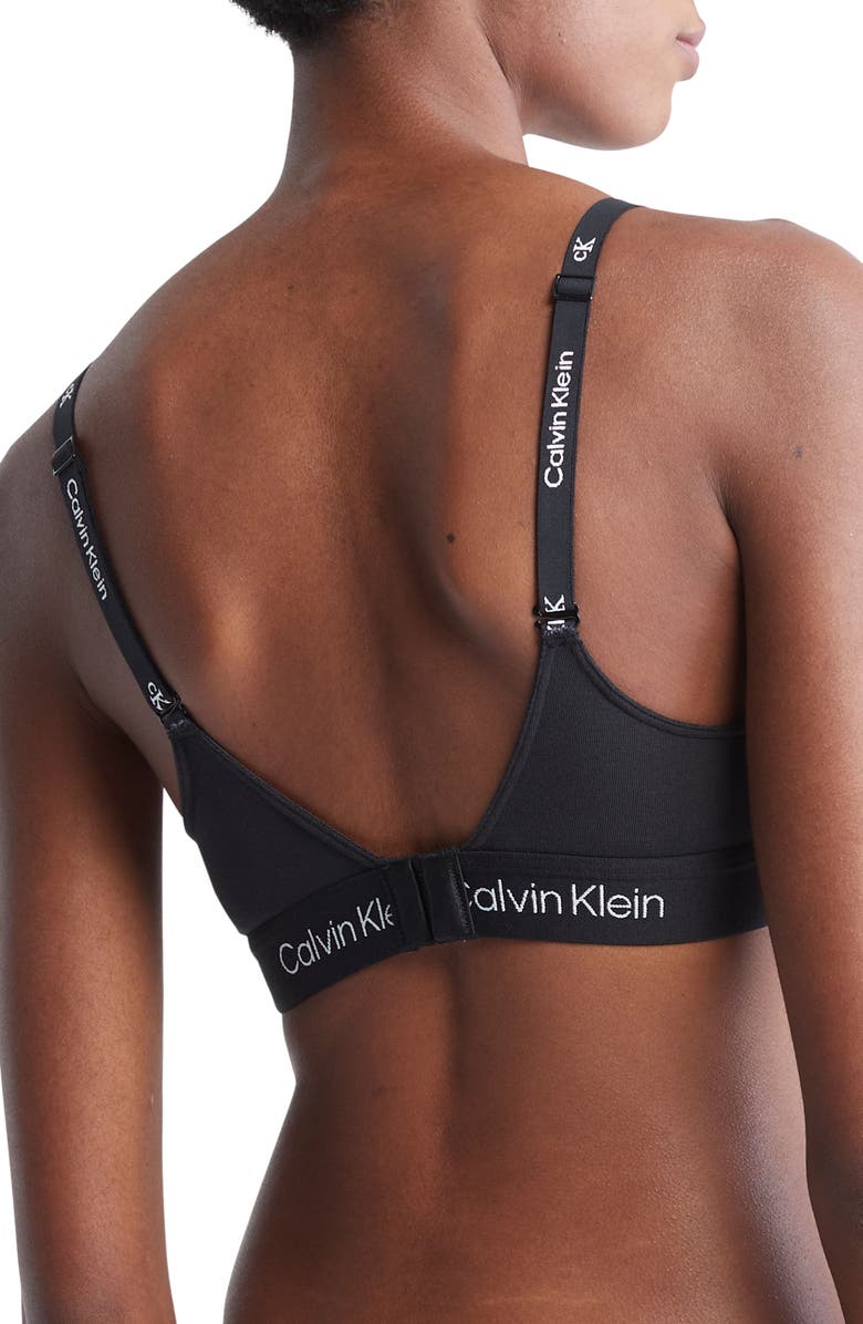 Calvin Klein 1996 Lightly Lined Stretch Cotton Bralette, Alternate, color,
