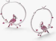 Alex and Ani Cardinal Reversible Hoop Earrings