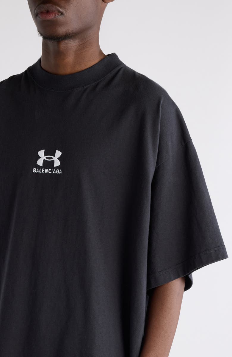 Balenciaga x Under Armour<sup>®</sup> Oversize Logo Embroidered T-Shirt, Alternate, color, 