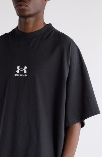 Tシャツ・カットソー BALENCIAGA SS25 T-shirt x Under ArmourR (816222TRVY3 1000) Buy Balenciaga Black x Under Armour® Unisex Medium-fit T