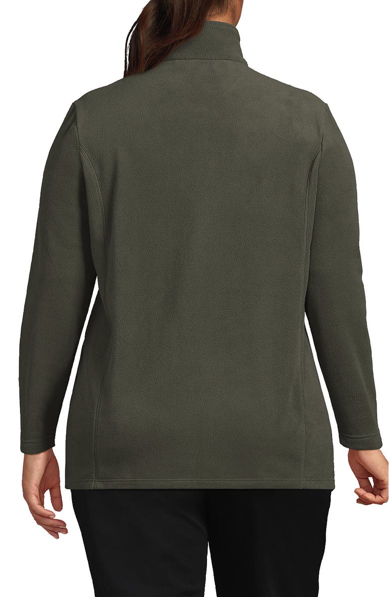 Lands' End Plus Size Anyweather Fleece Full Zip Jacket, Alternate, color, Forest Moss Green