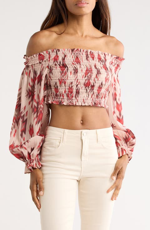 Graciela Smocked Off-the-Shoulder Top