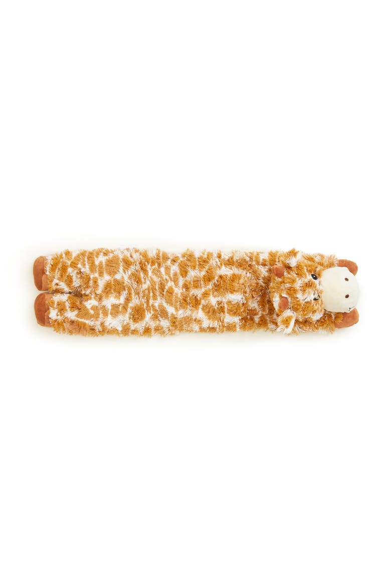 Giraffe Plush Neck Wrap, Alternate, color, Brown