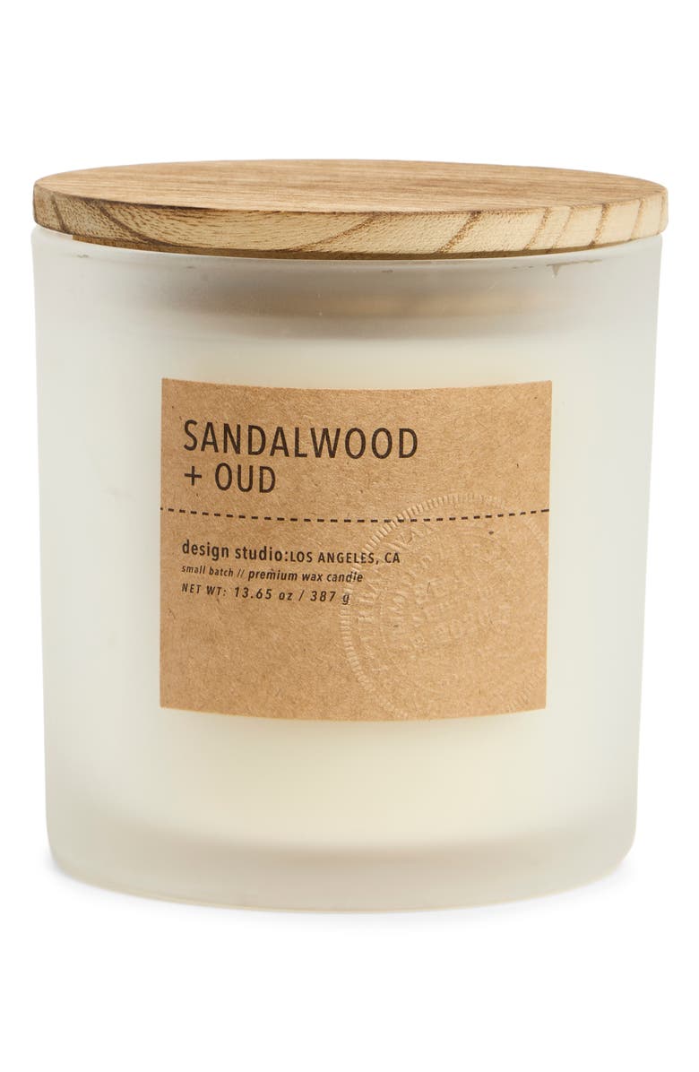 PORTOFINO CANDLES Sandalwood & Oud Scented Candle, Main, color, Sandalwood N Oud