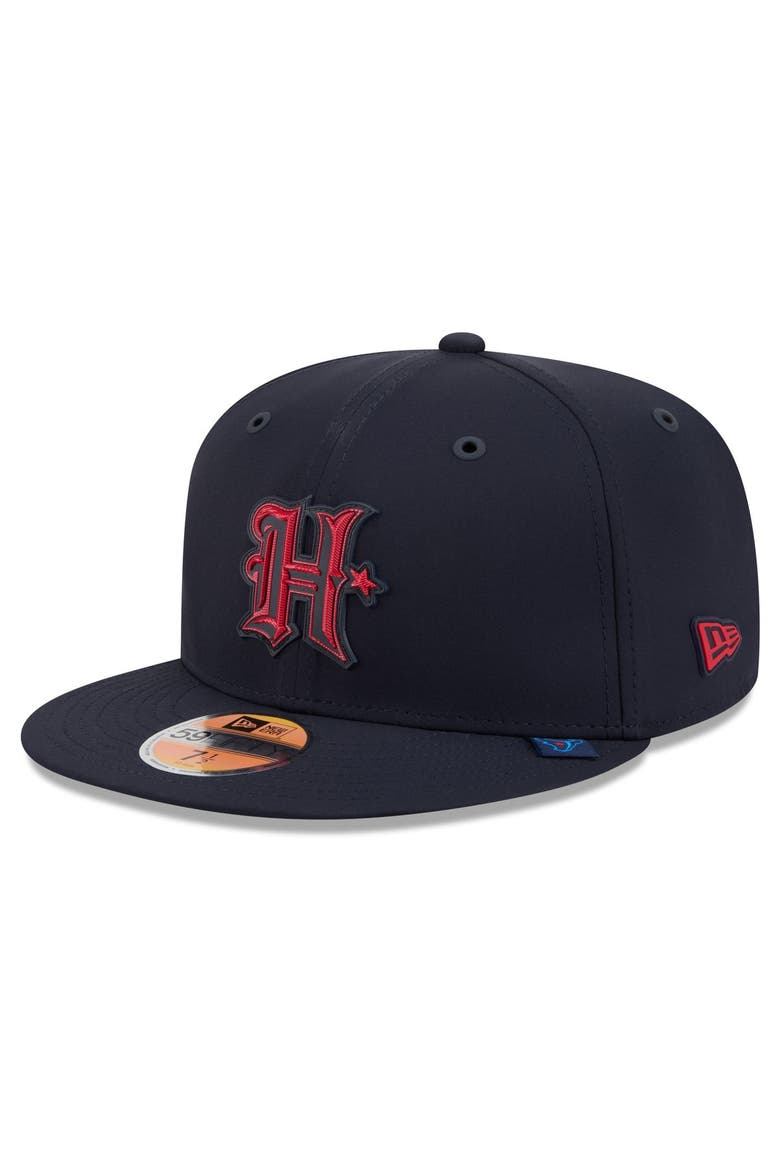 Men's New Era Navy Houston Texans 2026 Sideline H-Town 59FIFTY Fitted Hat, Main, color, Navy
