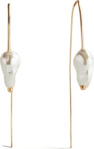BaubleBar Teagan Faux Pearl Threader Earrings