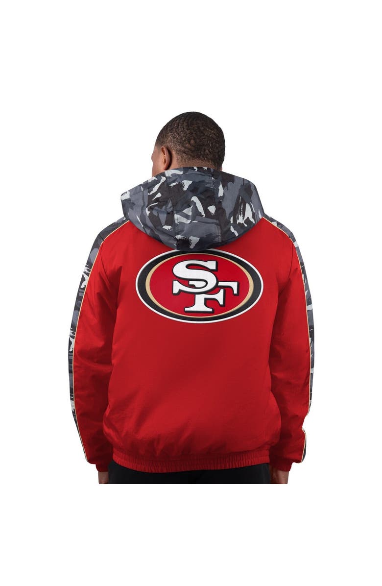 STARTER Men's Starter  Scarlet San Francisco 49ers Thursday Night Gridiron Full-Zip Jacket, Alternate, color, Scarlet