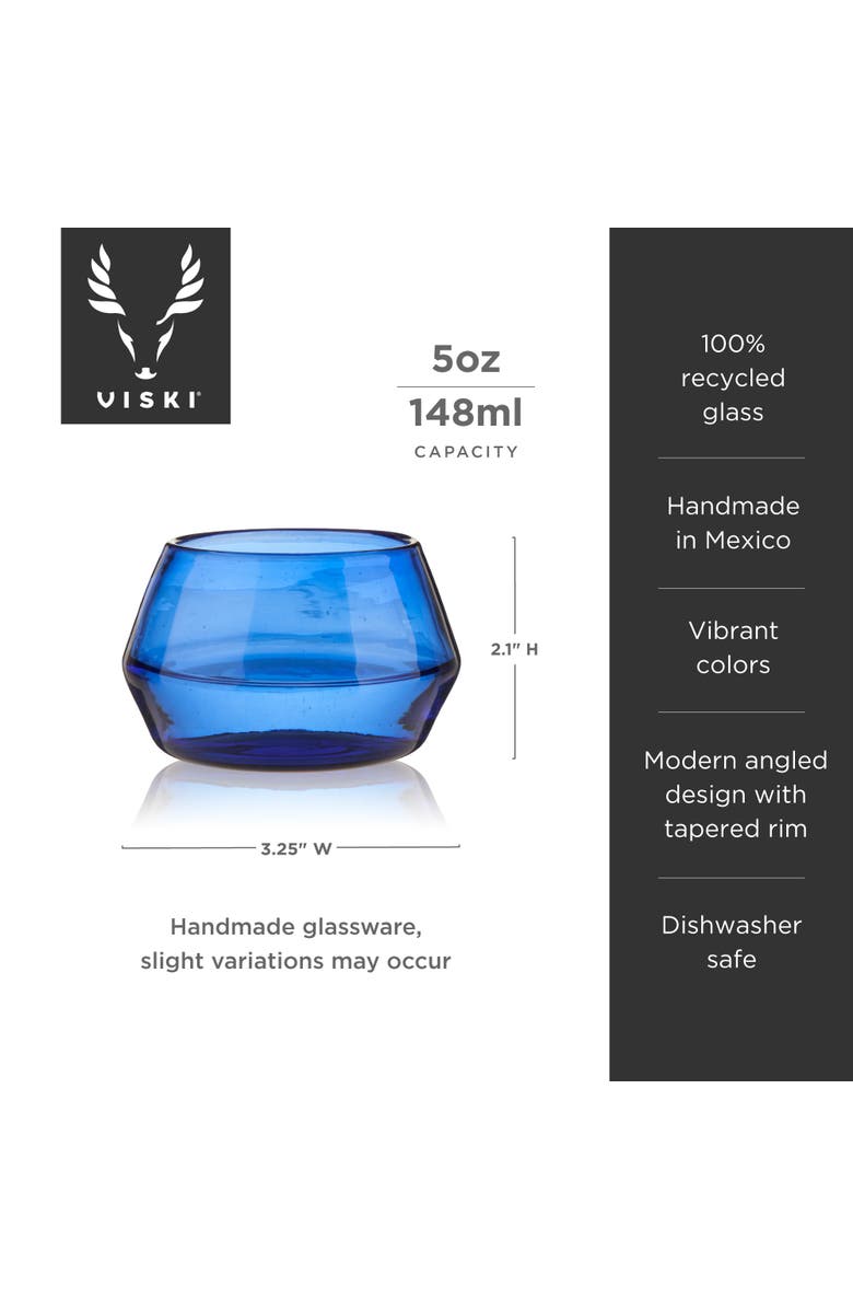 Viski Tequila Copita Glass, Alternate, color, Blue