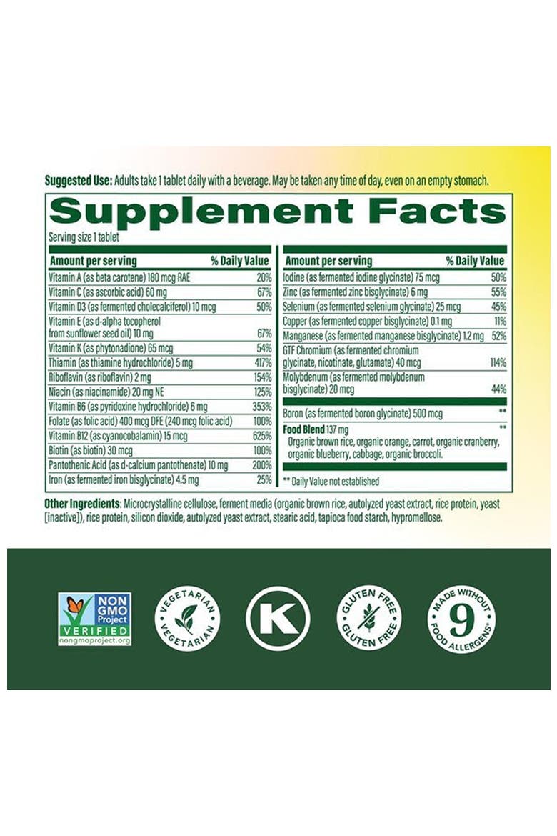 One Daily Multivitamin for Women and Men, Vegetarian, Non-GMO, 180 Tablets, Alternate, color, None