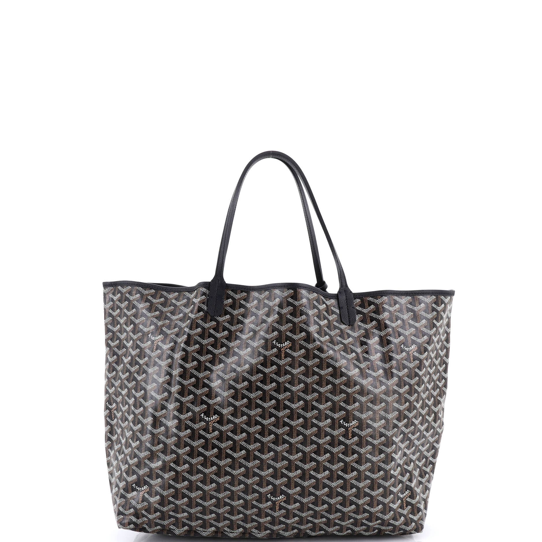 Pre-Owned Goyard Saint Louis Tote Coated Canvas GM, Alternate, color, Black