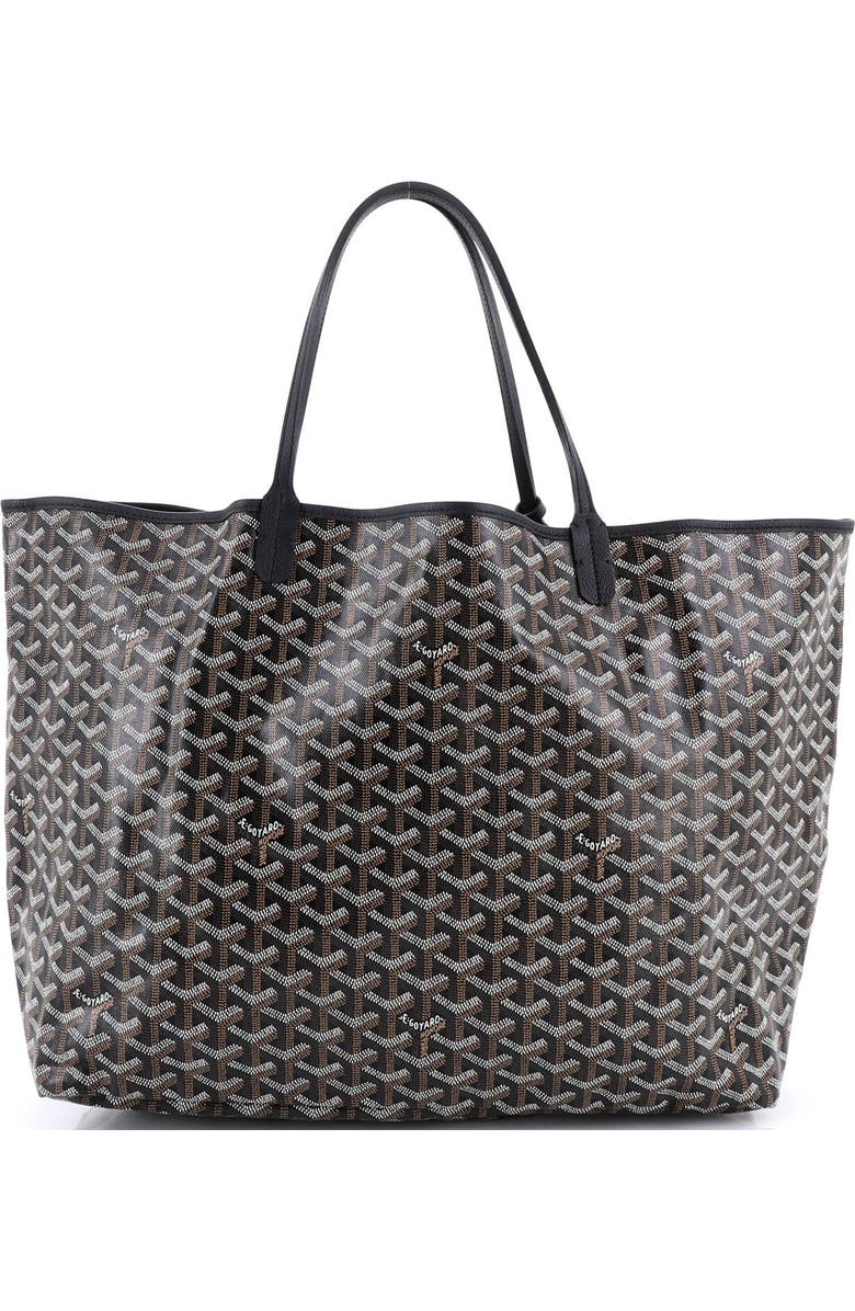 Pre-Owned Goyard Saint Louis Tote Coated Canvas GM, Alternate, color, Black