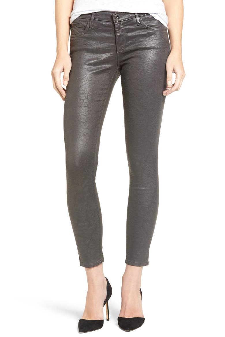 The Legging Ankle Jeans, Main, color, CRACKLE LEATHERETTE DEEP SLATE