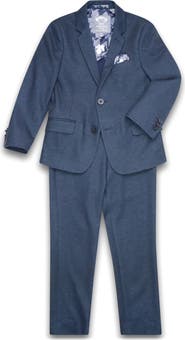 Appaman Kids' Mod Slim Fit Navy Diamond Pattern Stretch Suit