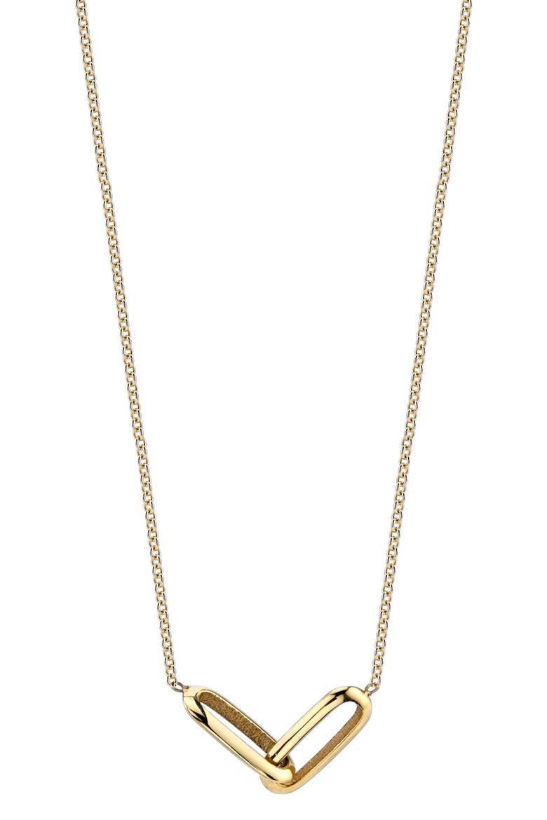 Linked Station Necklace, Main, color, YELLOW GOLD