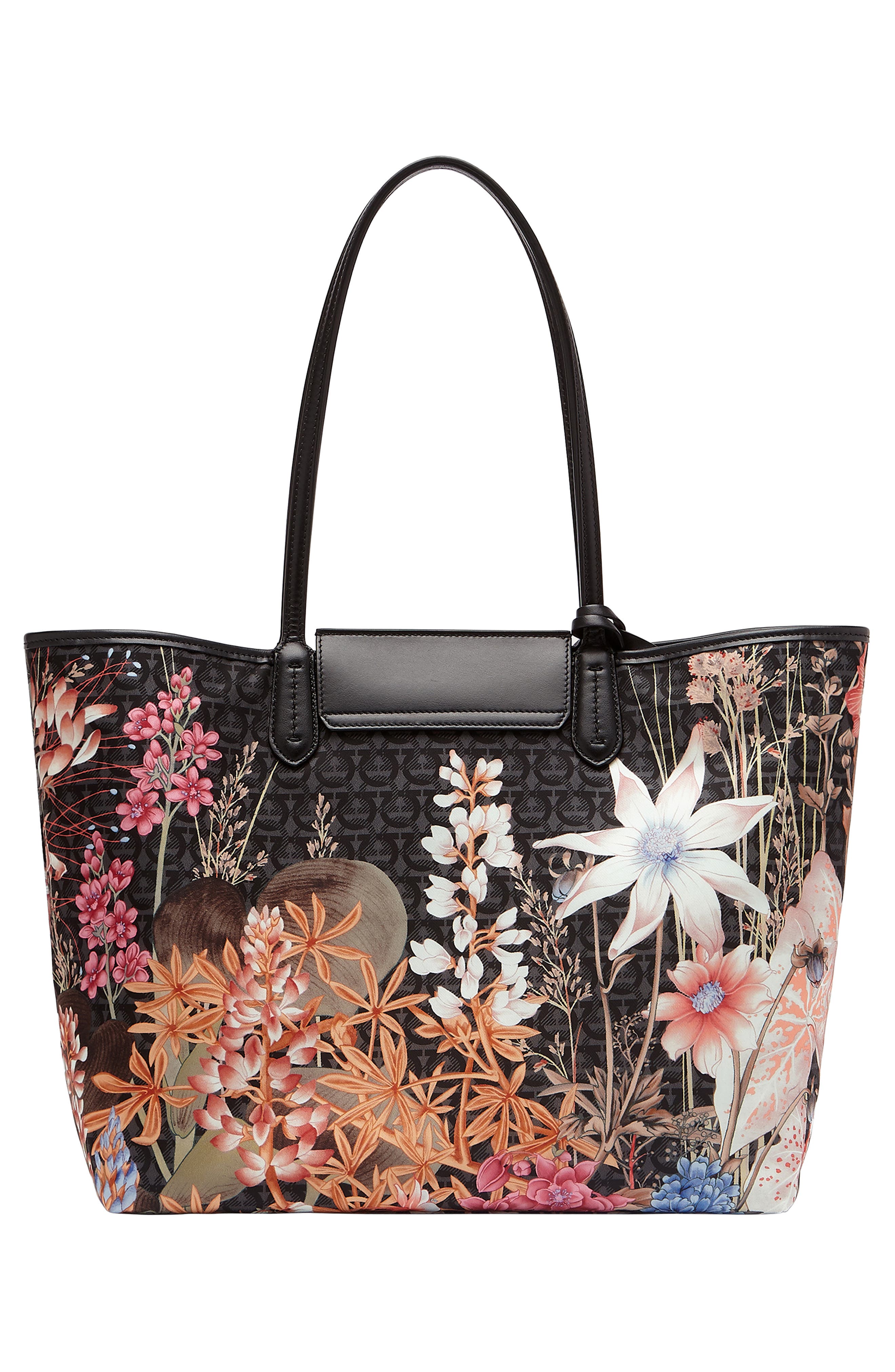 FERRAGAMO Salvatore Ferragamo Travel Floral Gancini Print Tote, Alternate, color, 