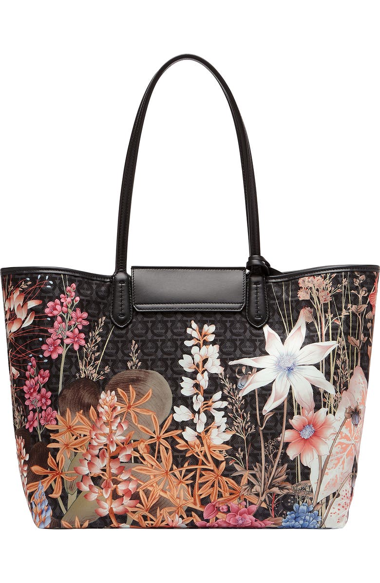 FERRAGAMO Salvatore Ferragamo Travel Floral Gancini Print Tote, Alternate, color,