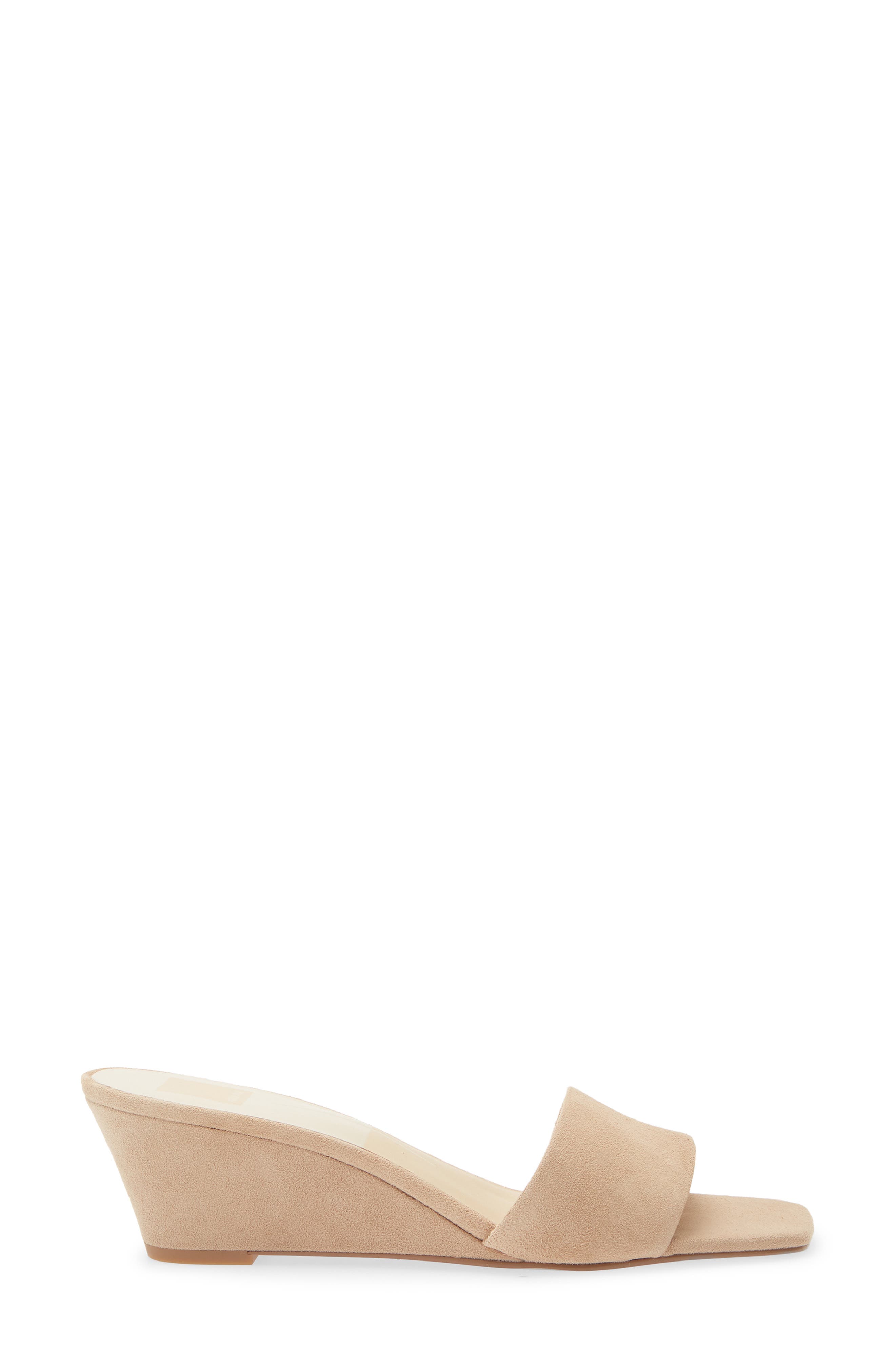 Qaily Wedge Sandal, Alternate, color, CAMEL NUBUCK