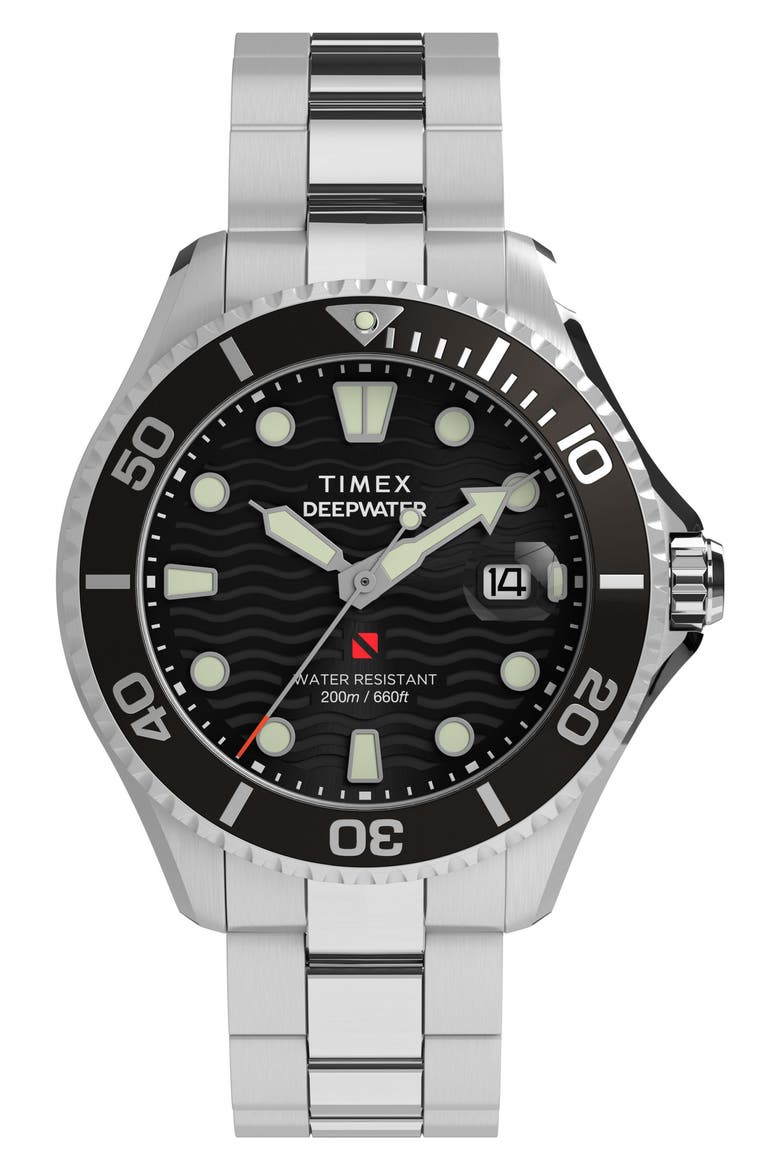 Deepwater Meridian 200 Bracelet Watch, 44mm, Main, color, BLACK