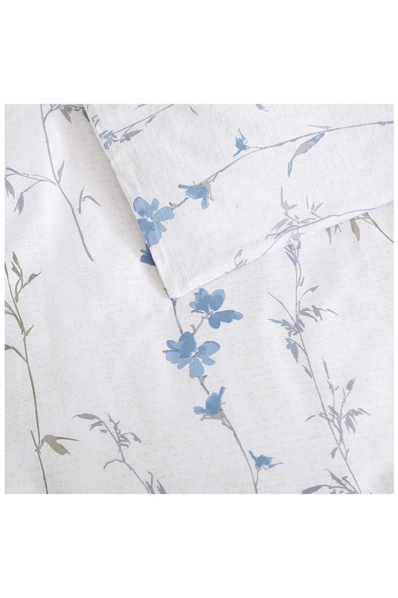 Wildflower Duvet Set, Alternate, color, PARCHMENT WHITE/BLUE